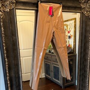 Commando Patent Shiny Tan Leggings